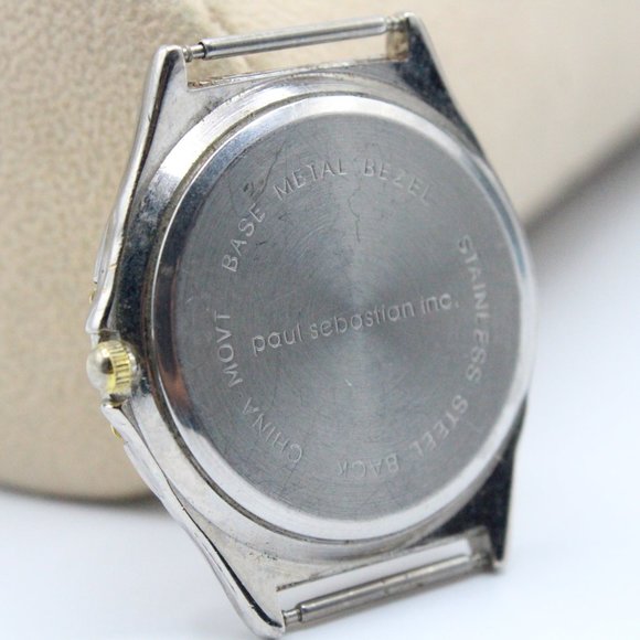 Vintage Paul Sebastian Classic Retro Wrist Quartz Silver & Gold Watch 90's - Picture 5 of 5